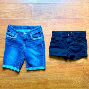 SHORTS BUNDLE - Girls Size 8/10 Jean Shorts and Black Shorts